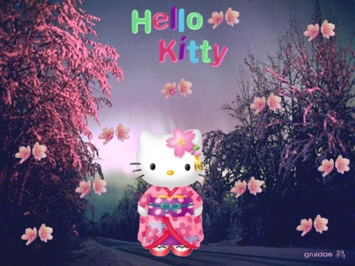 peach blossom kitty