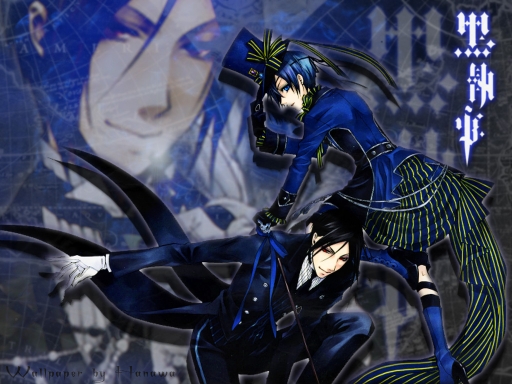 Black Butler in Blue 1024 x 768 800 x 600 To download wallpapers without