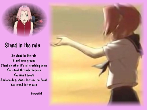 Sakura Stands in the rain